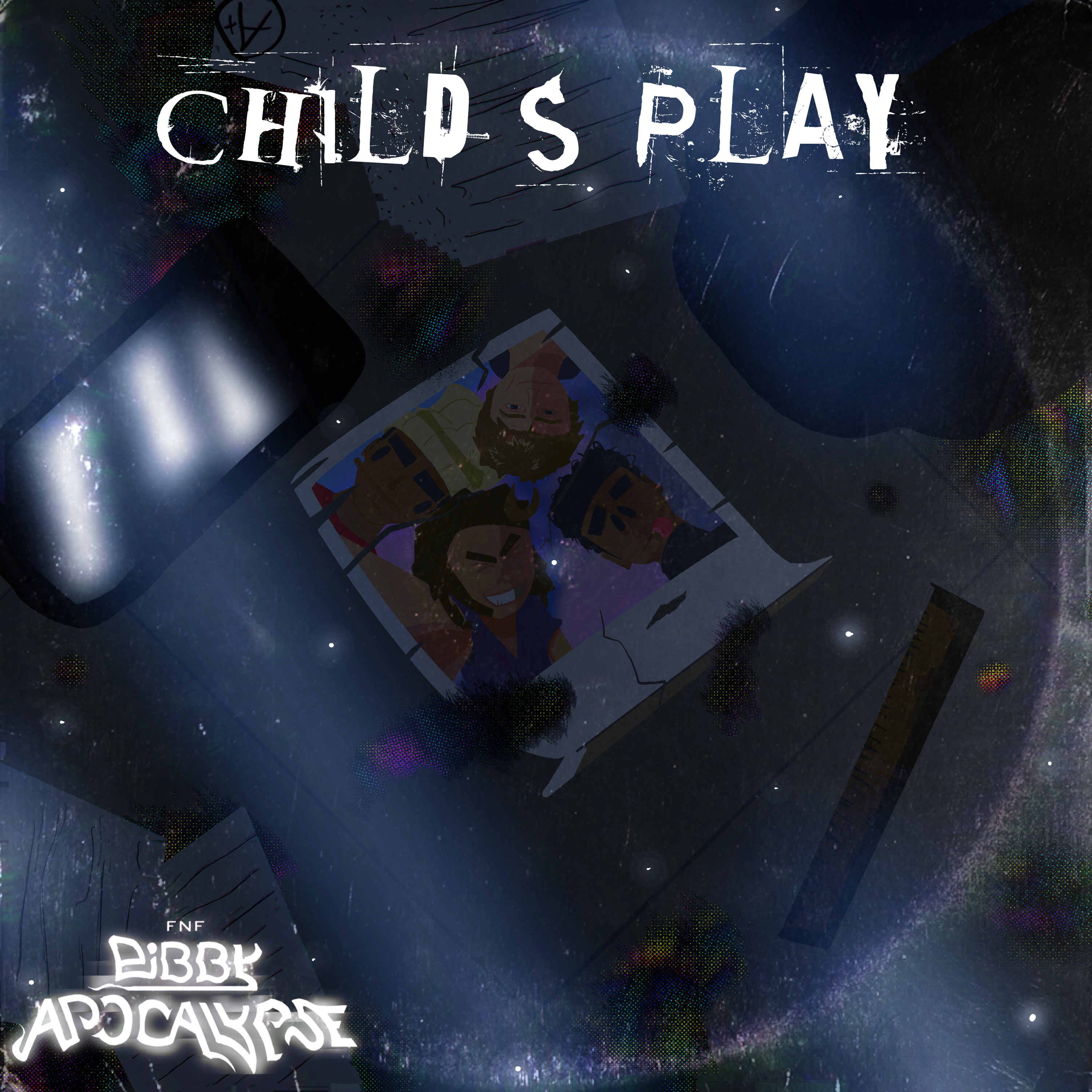 Album art of fanmade take on Pibby Apocalypse, Child's Play. Made on Procreate