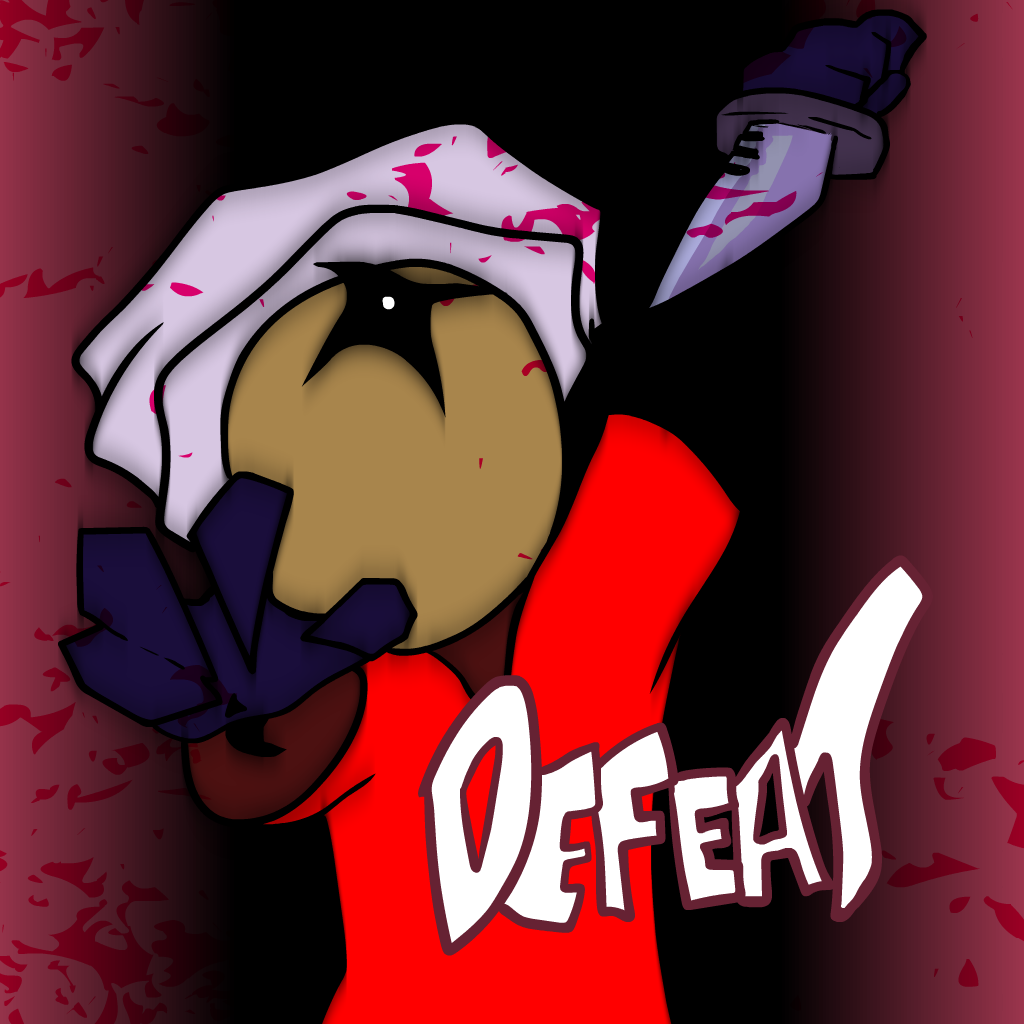 Album art of Defeat Cover made by me, Defeat Tainted. Made on Adobe Animate
