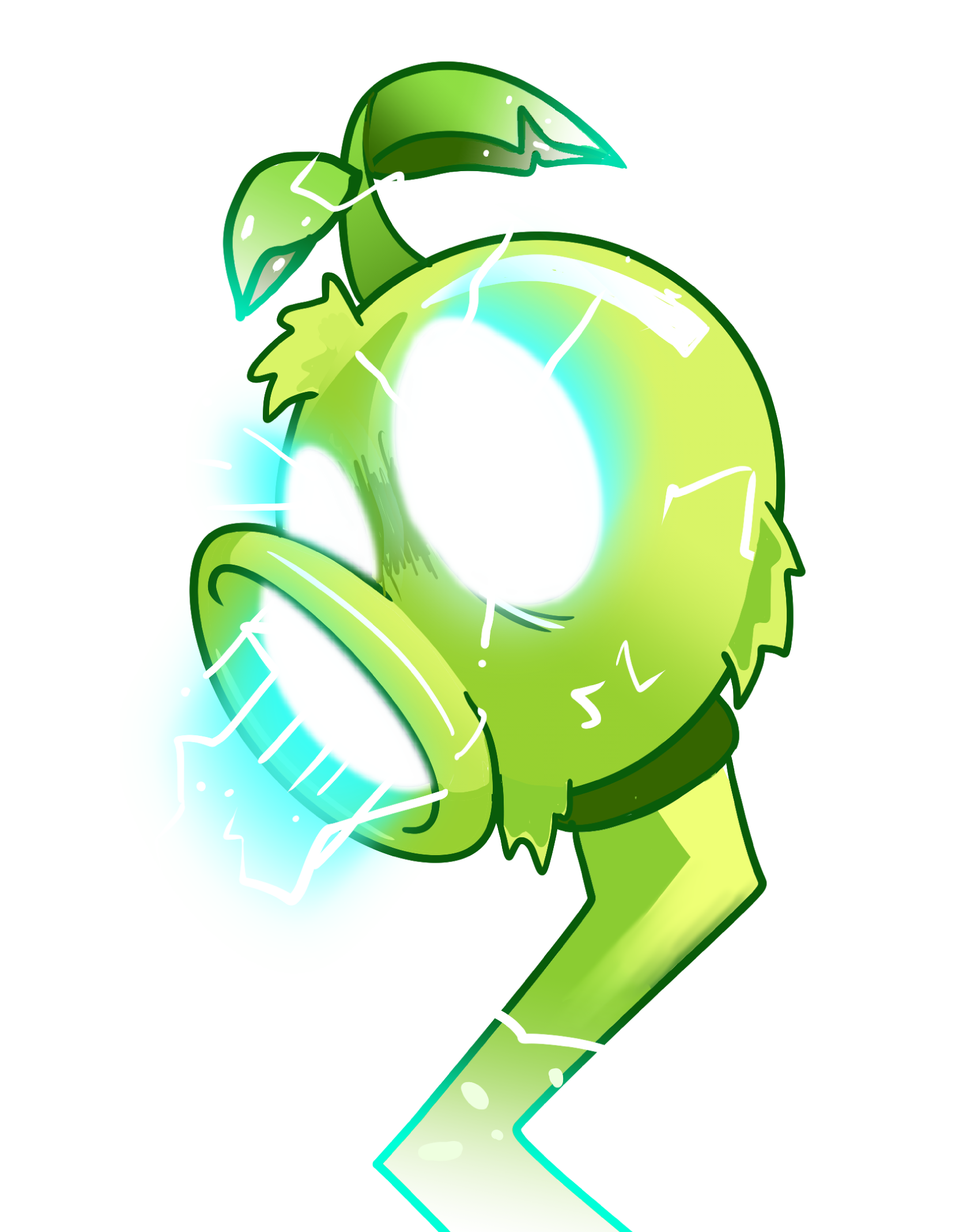 Render of PVZ2 Peashooter, or Temporal Peashooter based off of Instartist, PVZ MIX. Made on Clip Studio Paint