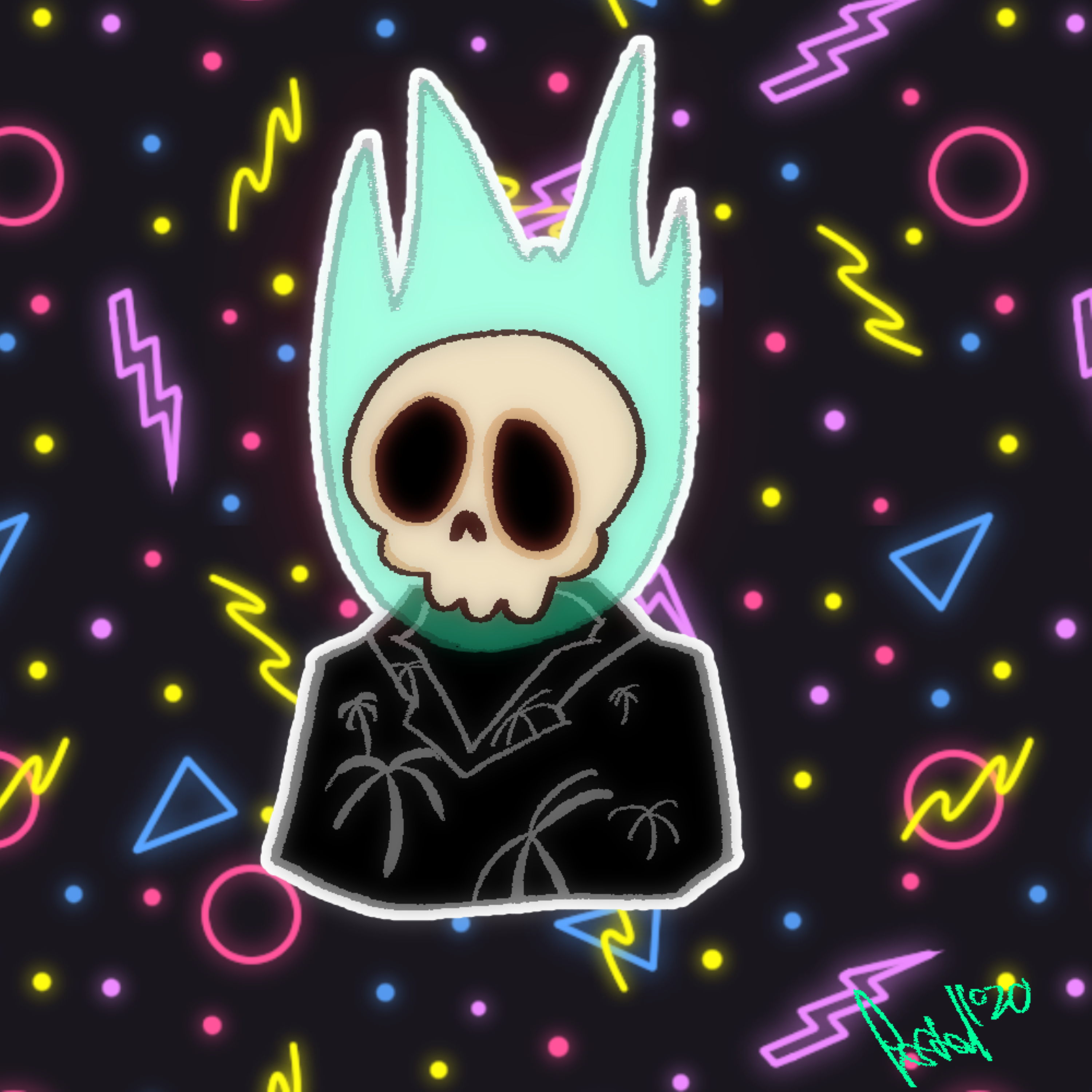 Old profile picture used for October 2024. Made on Clip Studio Paint